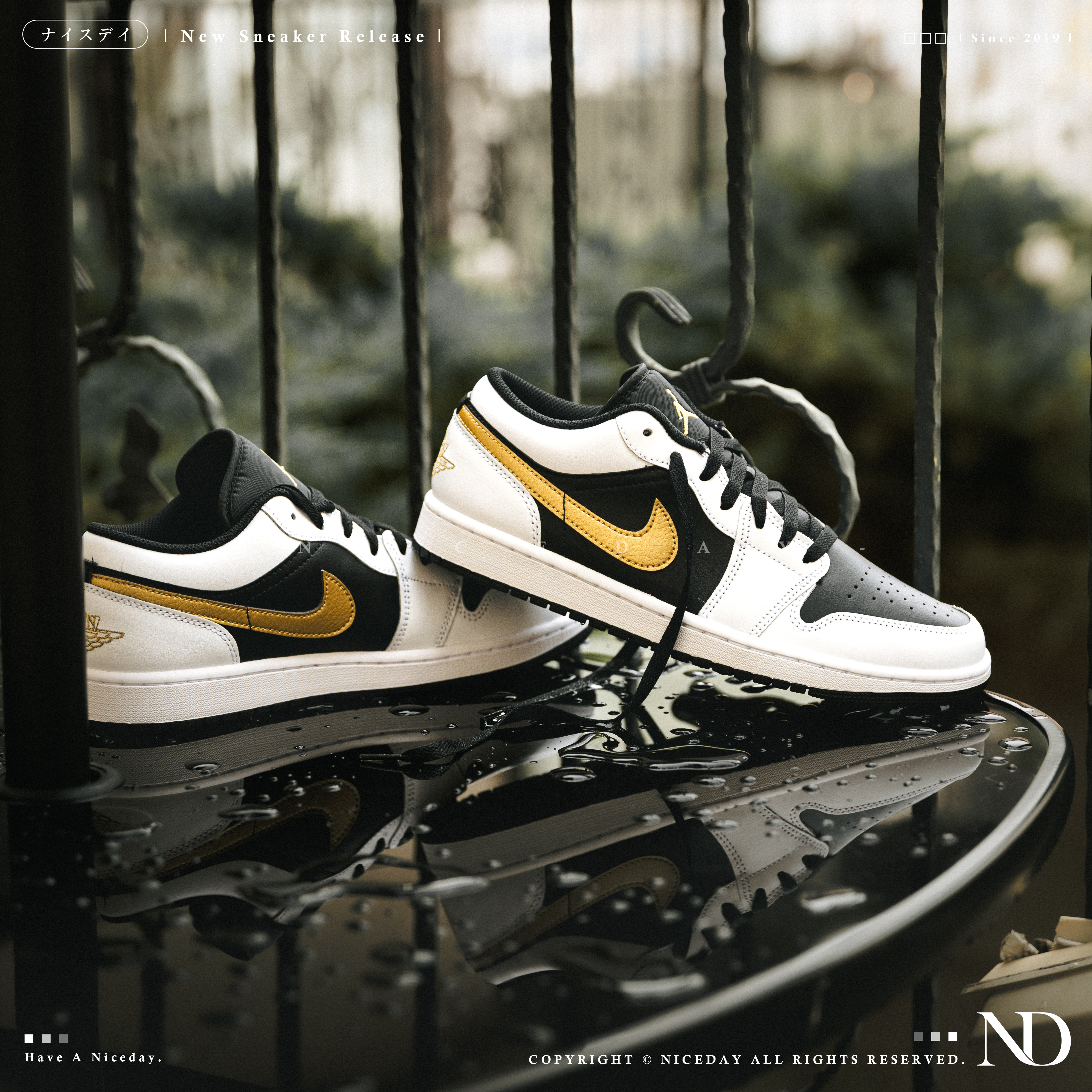 NICEDAY 調貨 Air Jordan 1 Low 黑金 高級感 金勾 反轉 質感 男鞋 553558-172