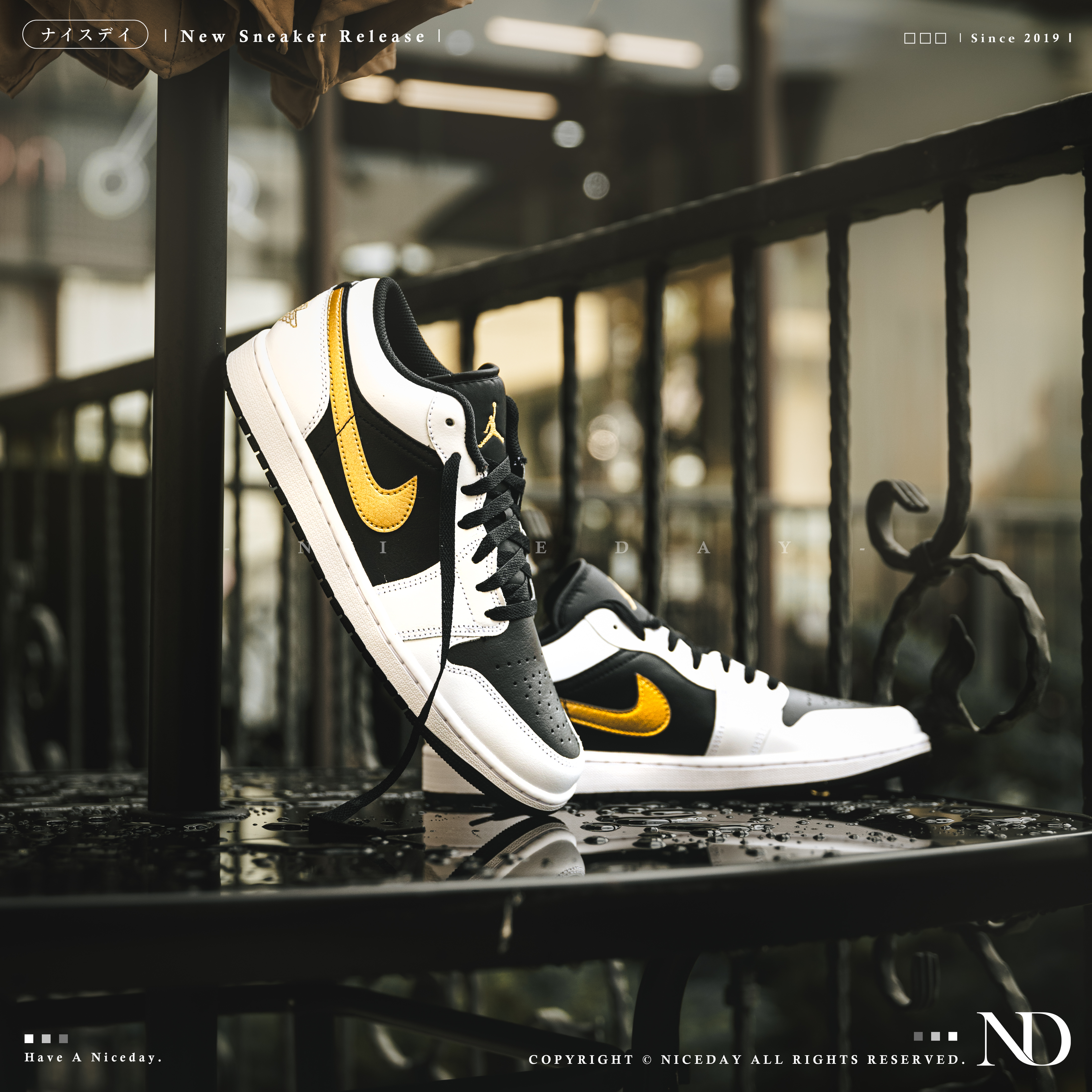 NICEDAY 調貨 Air Jordan 1 Low 黑金 高級感 金勾 反轉 質感 男鞋 553558-172