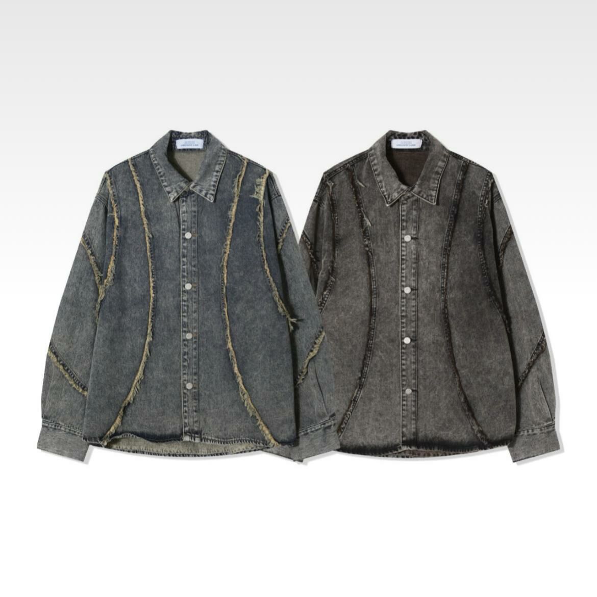 洗水破洞牛仔恤衫外套 UNUSED-017JK