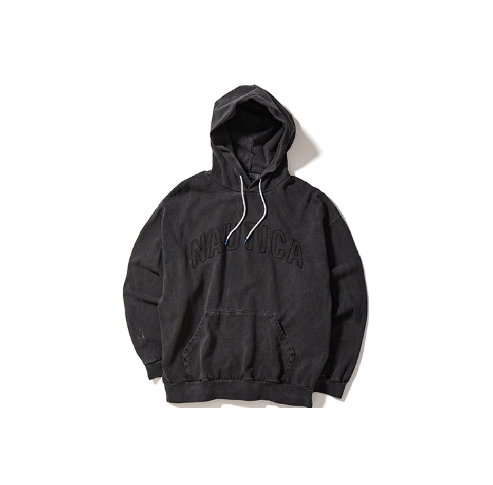 Nautica 水洗線條字體帽T (4色)