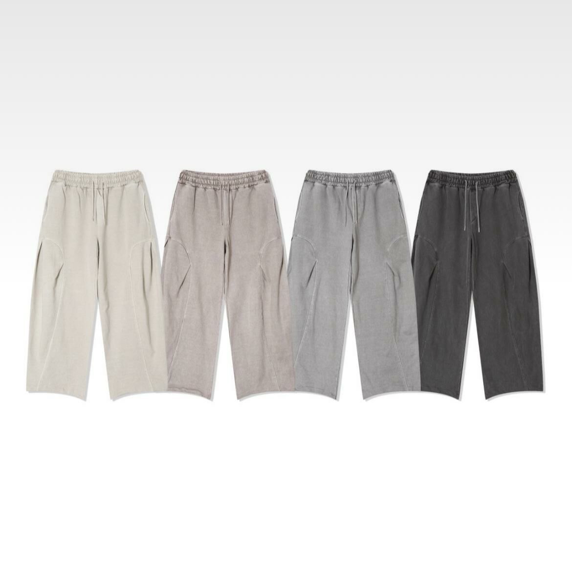 洗水淨色棉質鬆身褲 UNUSED-018P