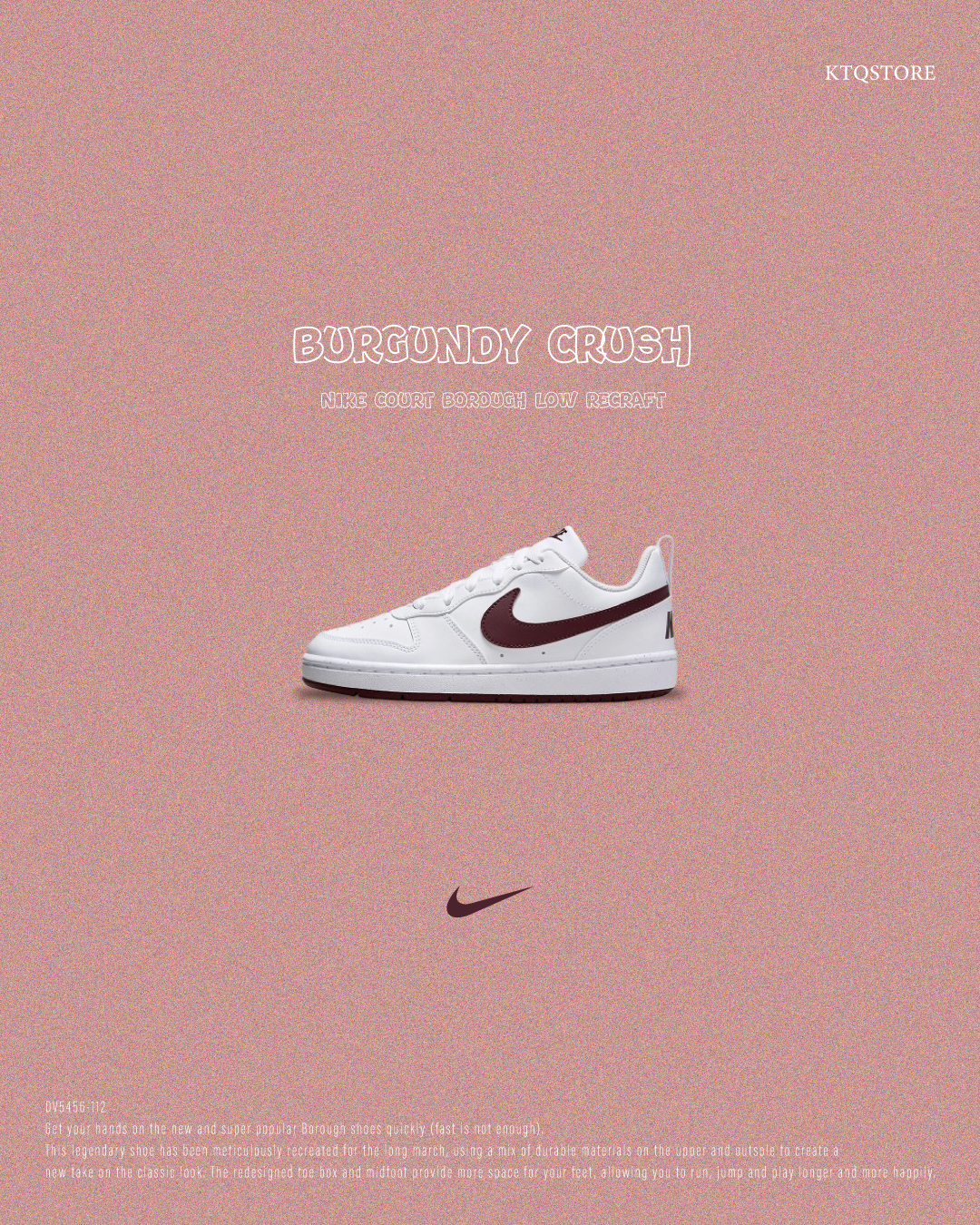 KTQ STORE ‧ Nike Court Borough Low Recraft 大童 白咖 經典 低筒 DV5456-112