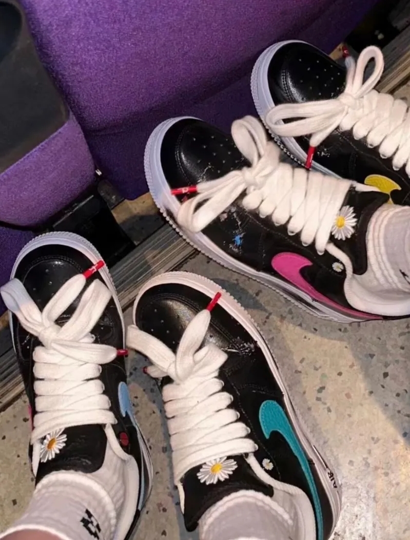 PEACEMINUSONE x Nike Air Force 1 Low GD 權志龍 AF1 "Para-noise 3.0" 刮刮樂材質 破壞刷漆 四色鉤 AQ3692004