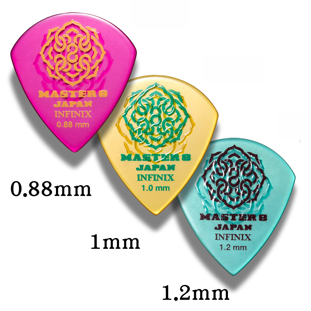 Master 8 Infinix Pick - 日本製撥片 橡膠防滑 Pick Infinix Hard Polish 彈片 pick 6片裝