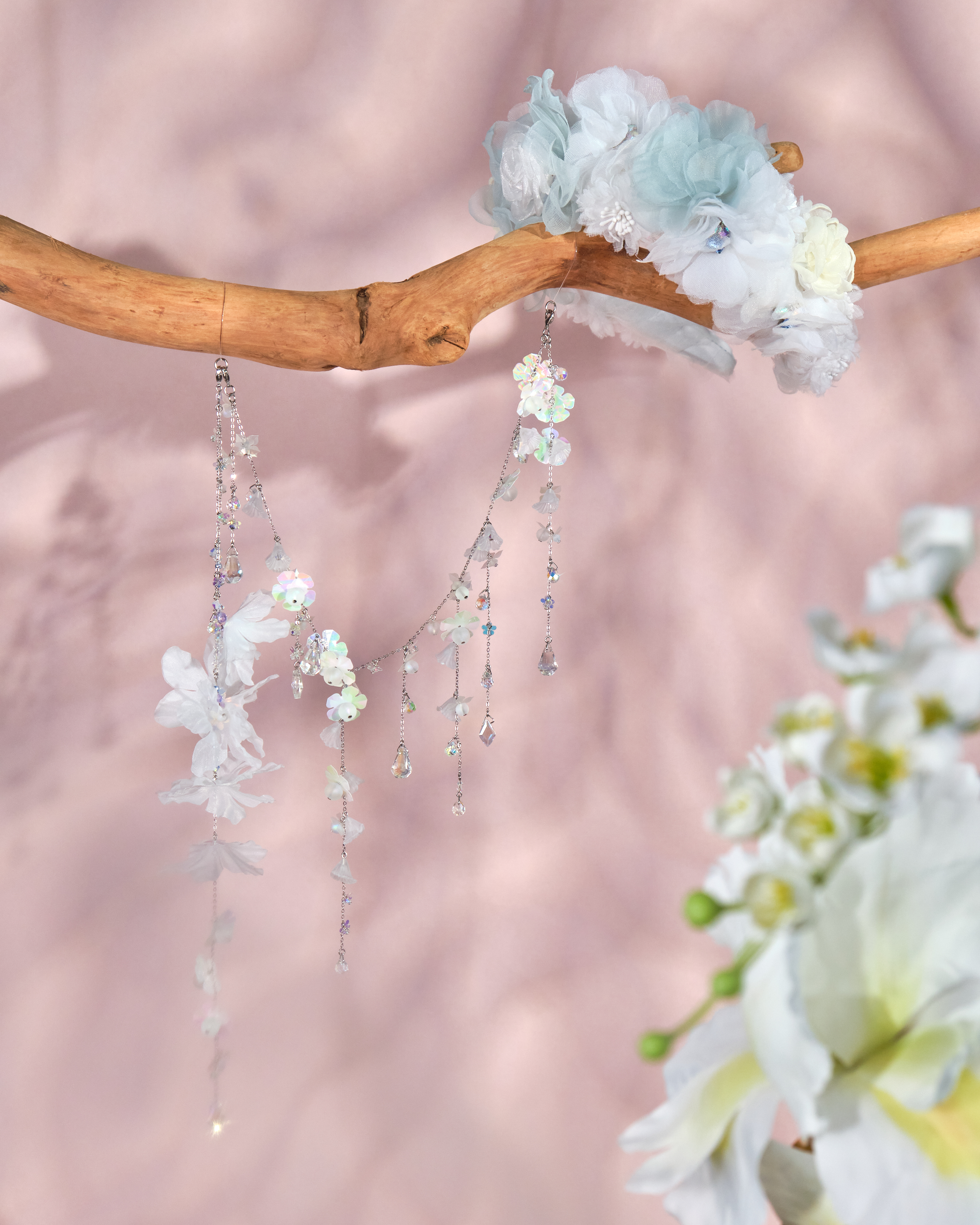 11102 Himari Fluffy Headband and Chain Pendants