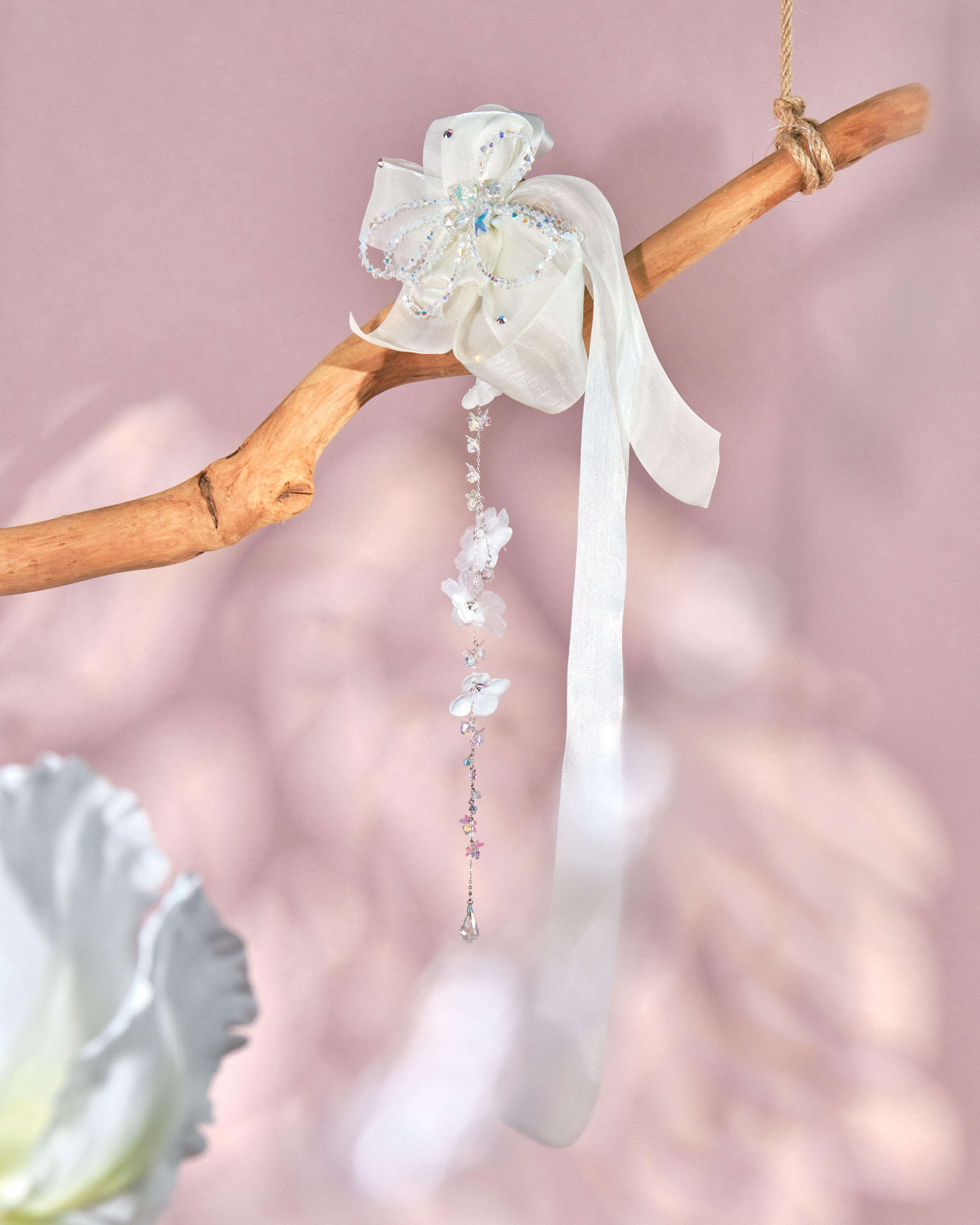 11104 Yua Ribbon Flower 2-way Hair Pin Clip