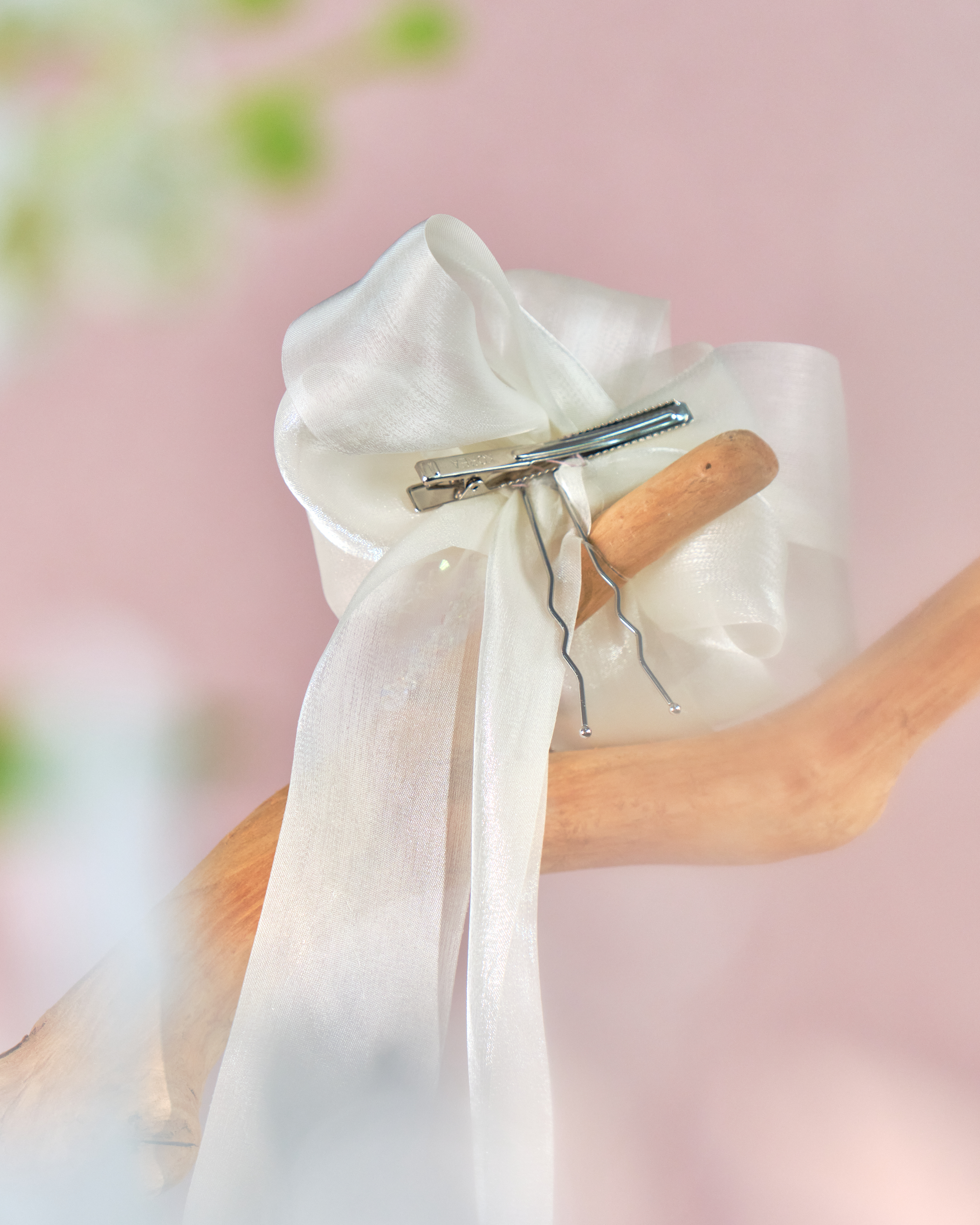 11104 Yua Ribbon Flower 2-way Hair Pin Clip