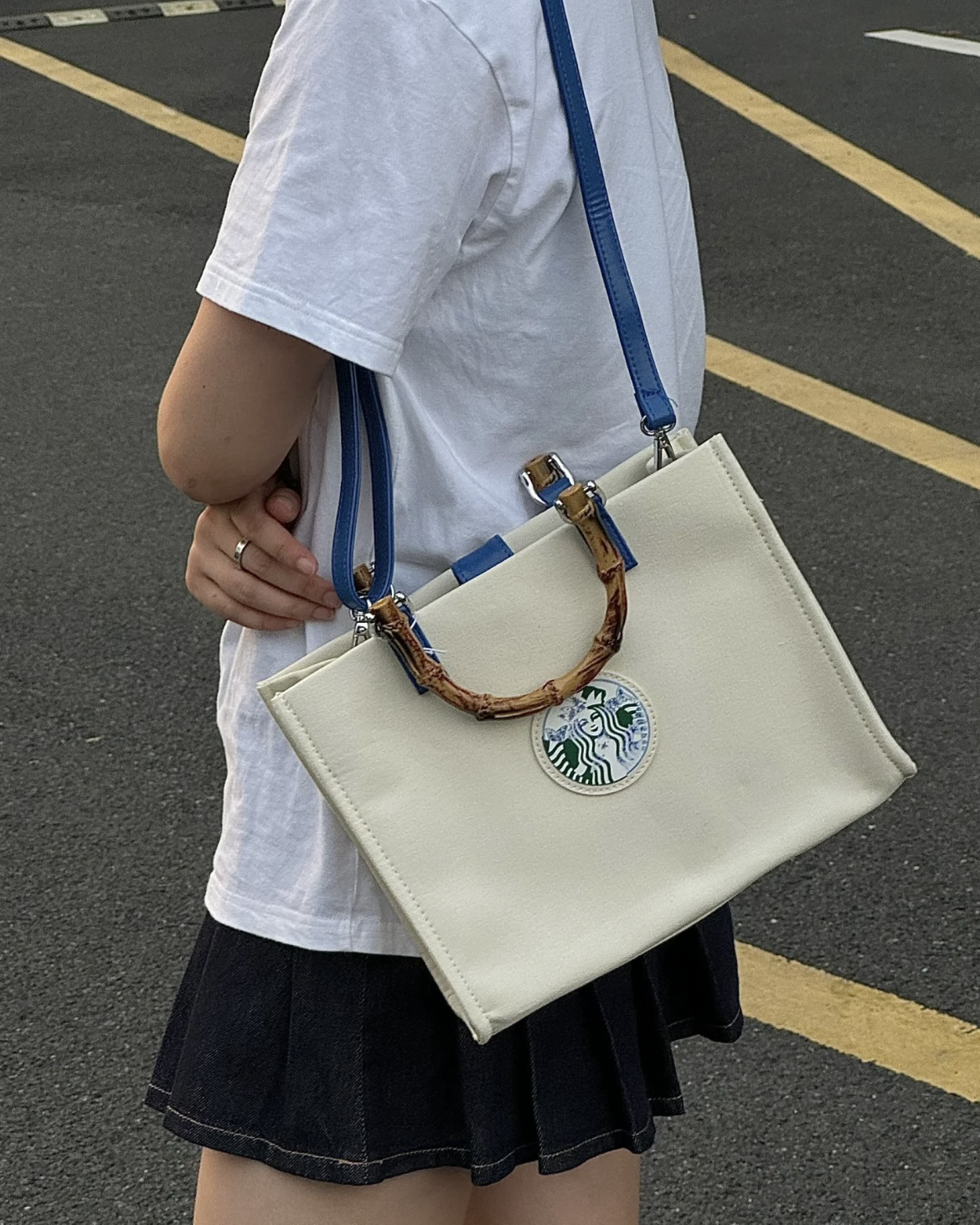 Starbucks 星巴克 25週年 青花瓷托特包 手提包 側背包