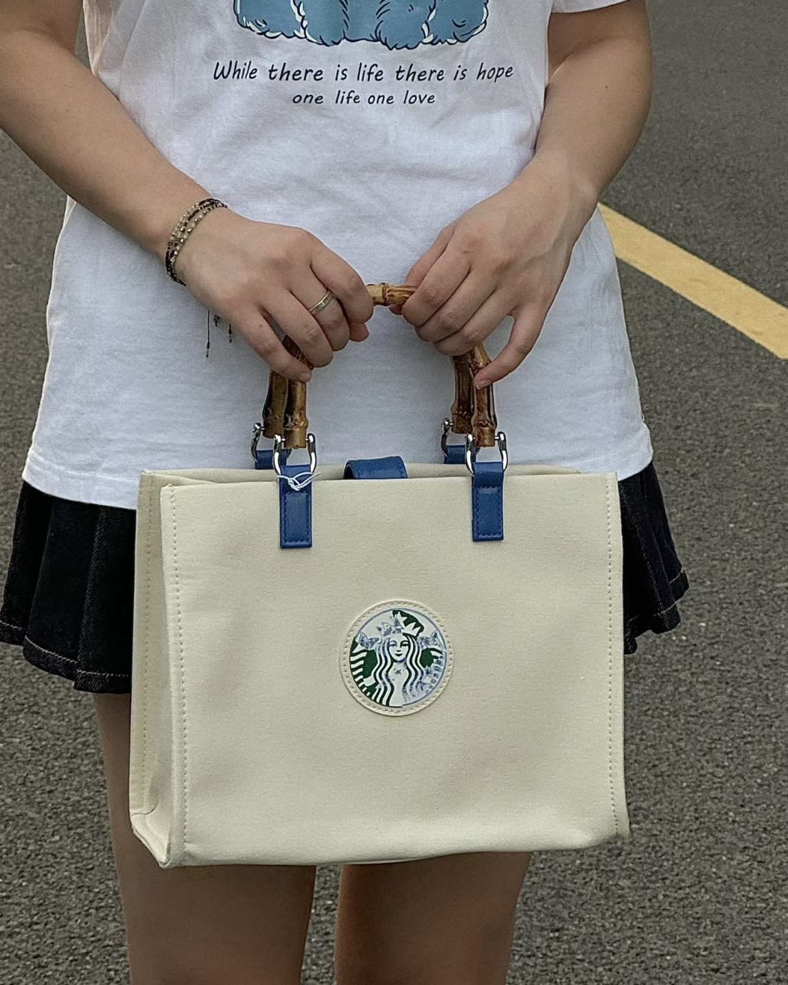 Starbucks 星巴克 25週年 青花瓷托特包 手提包 側背包