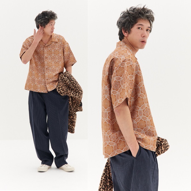VISVIM 2024 A/W COPA SHIRT S/S JACQUARD (SILK) - PRE ORDER ITEM (預訂中)