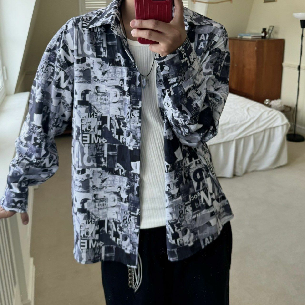 圖案長袖恤衫 BY ATTENTION-235S