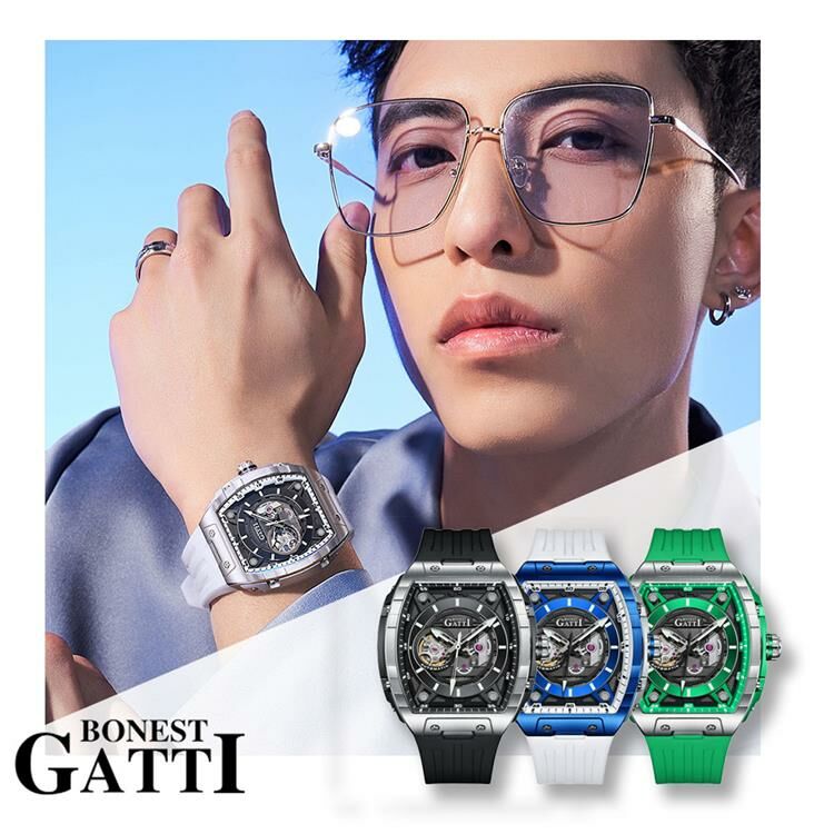 (預購)【Bonest Gatti】Ghost SpeedII 急速幻影二代 BG5602 競技系列 酒桶型鏤空 機械錶 手錶