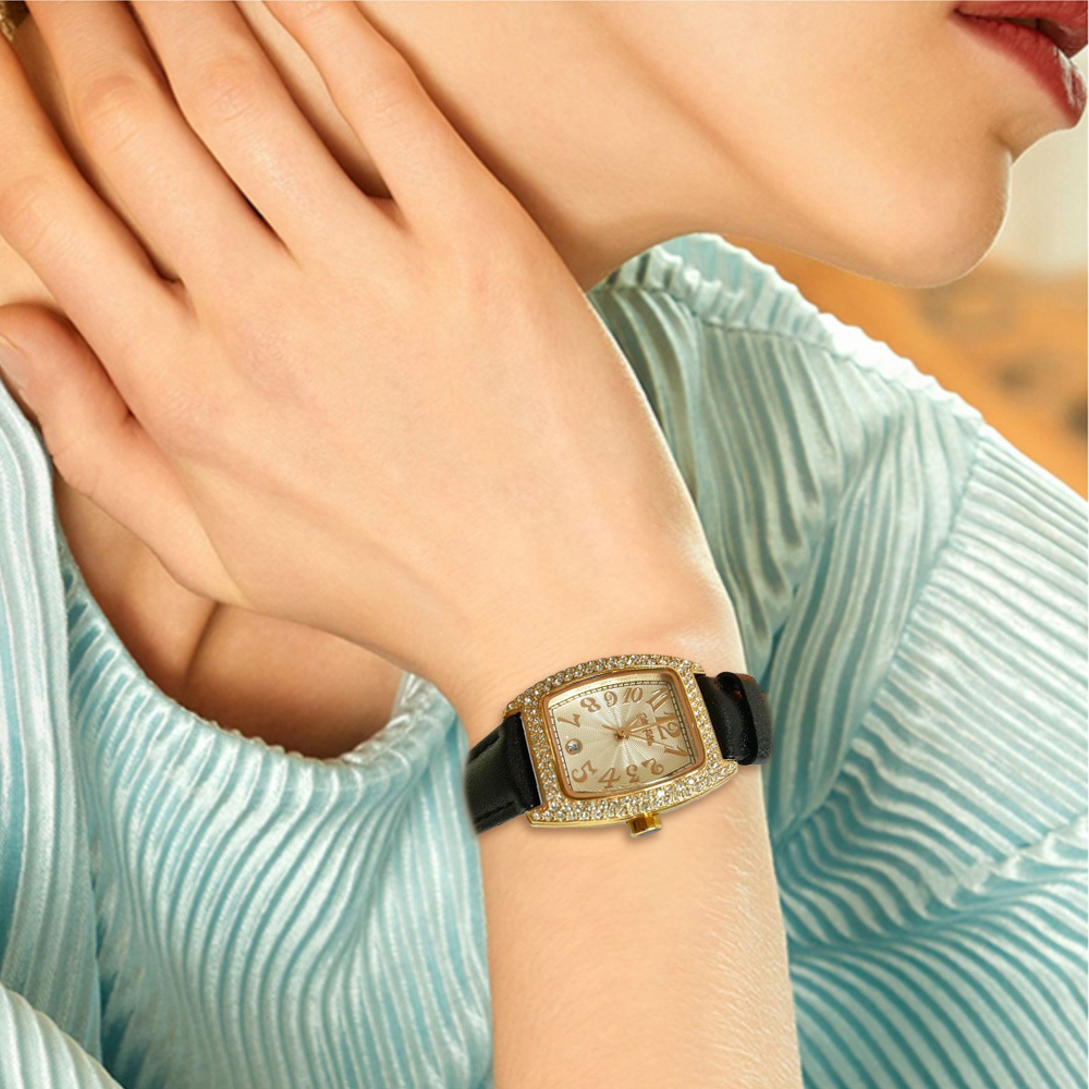 【Folli Follie 芙麗芙麗】WF7B026SD 復古 淑女 質感 簡約 日本機芯 晶鑽錶圈 夜光 帶日期 真皮 女錶 手錶