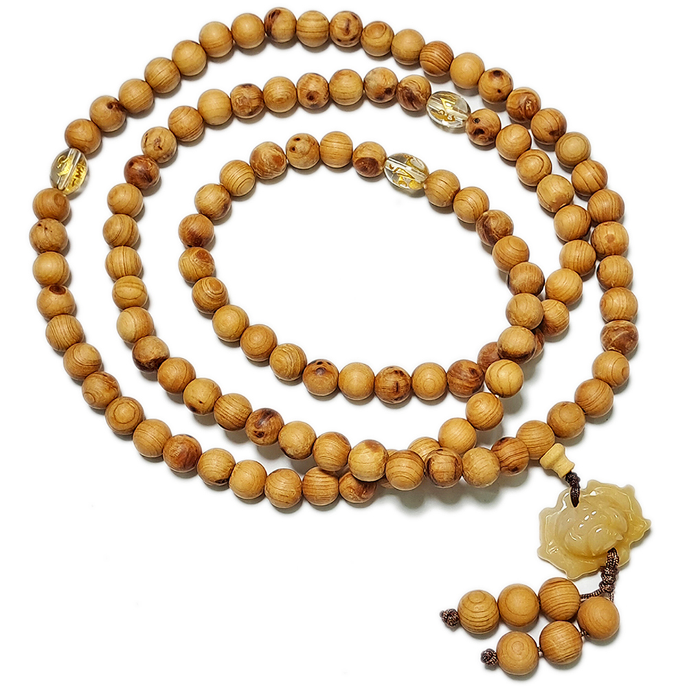 黃玉蓮花+堐柏108念珠8mm【十方】150479