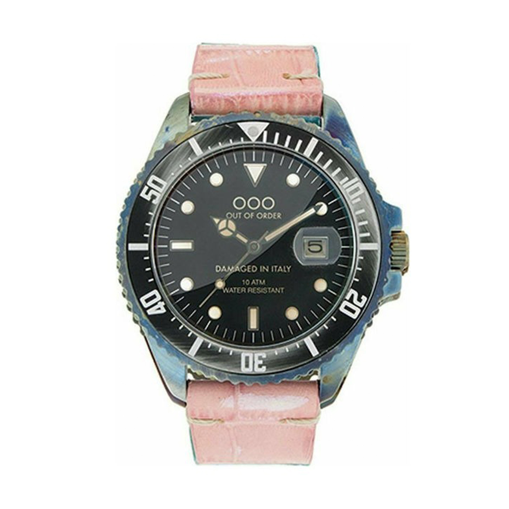 【Out of Order】OOO.001-2.CC.RO 復古 仿舊 日本機芯 帶日期 夜光 旋入式錶冠 黑咖 皮革 手錶