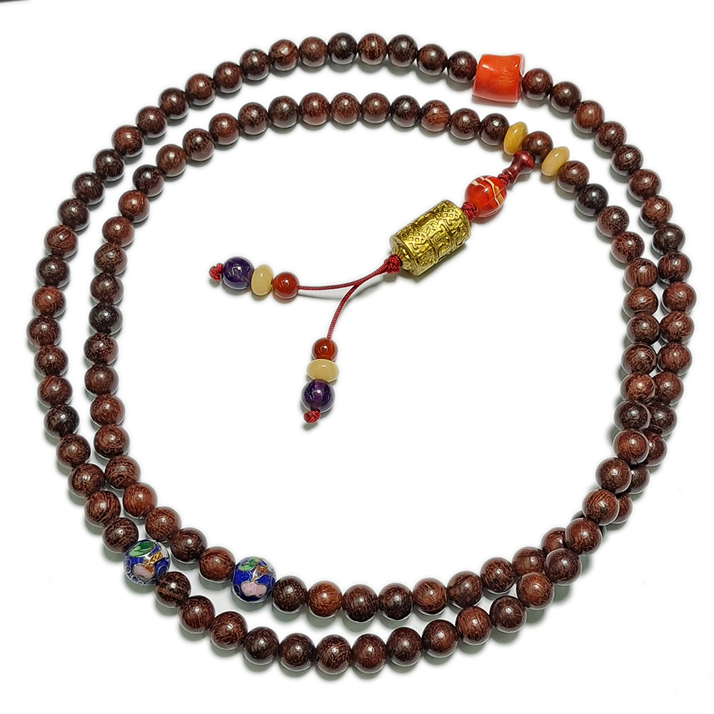  轉經輪(銅)+紫檀108念珠8mm【十方】134200