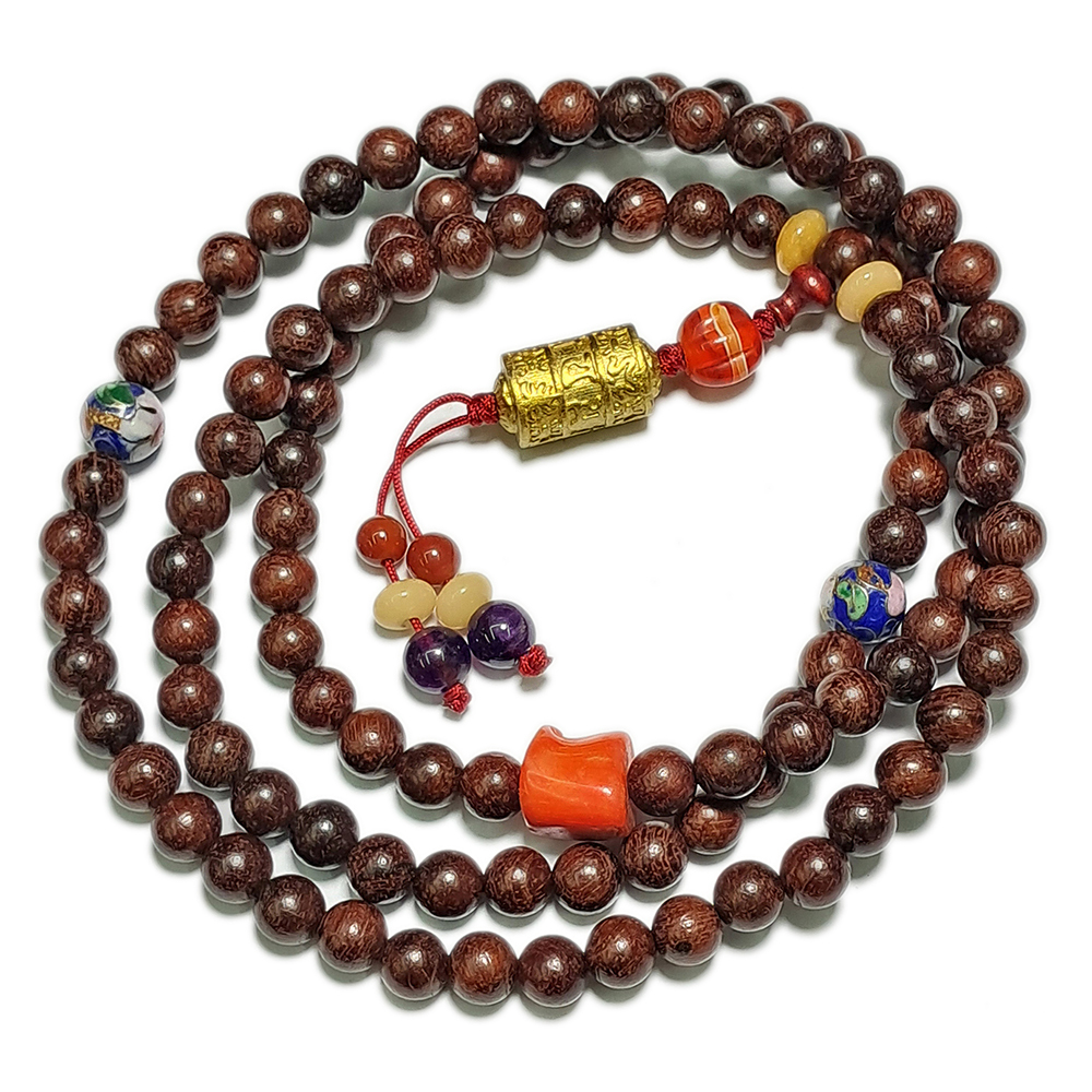  轉經輪(銅)+紫檀108念珠8mm【十方】134200