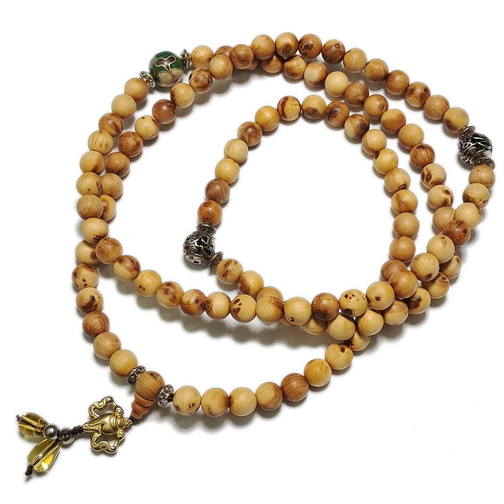 寶螺(銅)+高級崖柏108念珠8mm【十方】139980