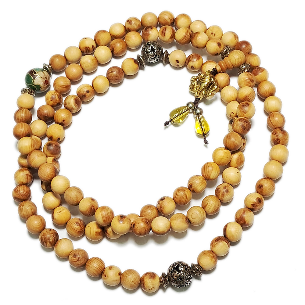 寶螺(銅)+高級崖柏108念珠8mm【十方】139980