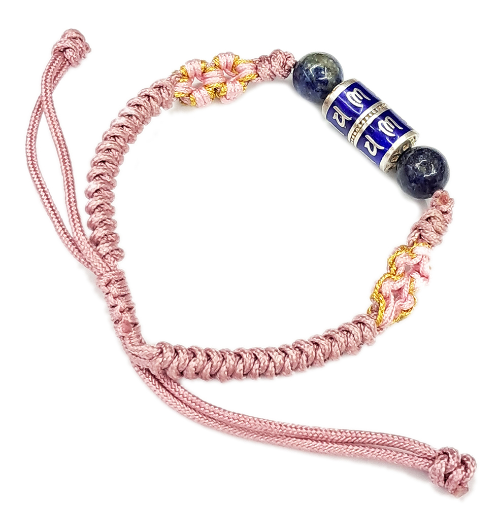 轉經輪{純銀}藍 中國結手鍊【十方】151591