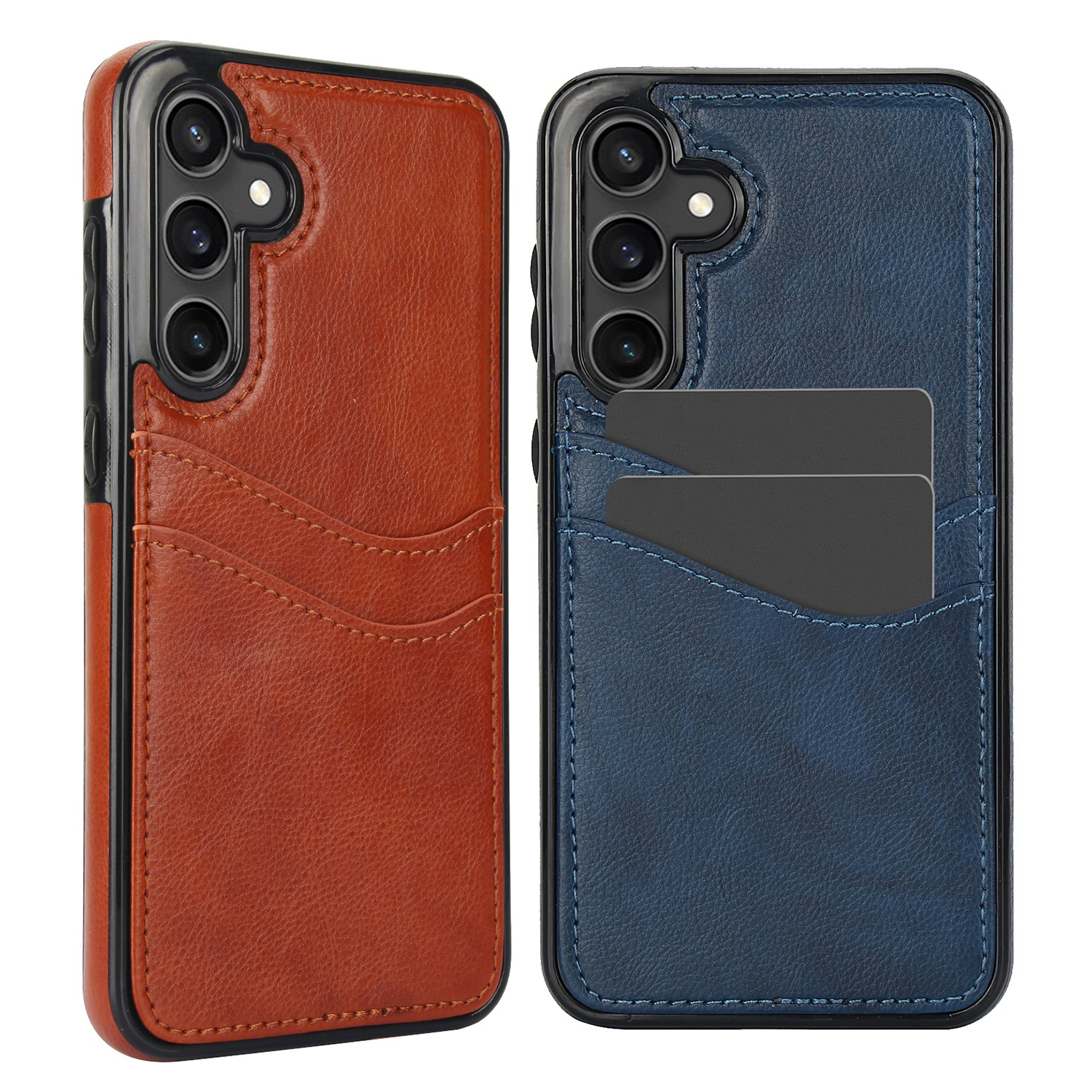 XPRO - Slim Card Clip - Samsung A55 Case 貼身防撞皮革插卡手機保護殼