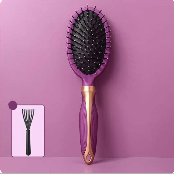 新款家用頭皮按摩氣囊梳（橢圓氣墊梳）【尺寸：24.5*7cm】