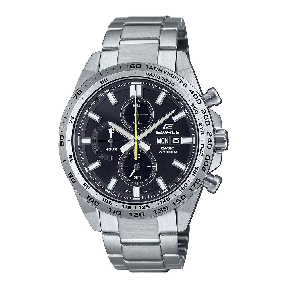 【CASIO Edifice】EFR-574D  三眼 熊貓款 防水100米 帶日期 星期 不鏽鋼腕錶-