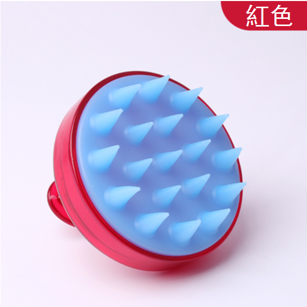 New silicone shampoo brush (color: red)