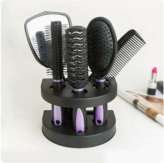 New home comb set (five-piece set [Purple])
