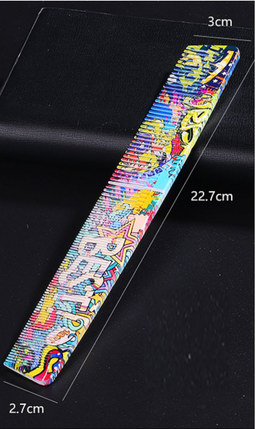 New Japanese style personalized painted comb (large double-sided comb) (size: 22.7*3*2.7cm)