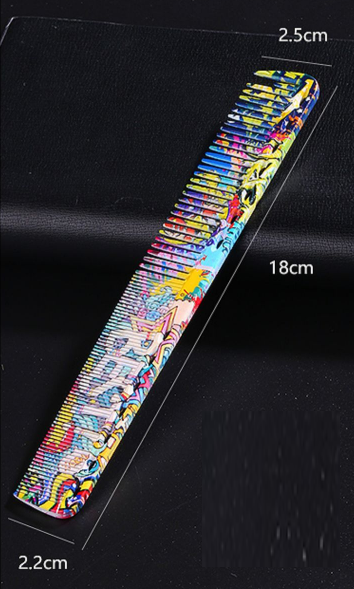 New Japanese style personalized painted comb (small double-sided comb) (size: 18*2.5*2.2cm)