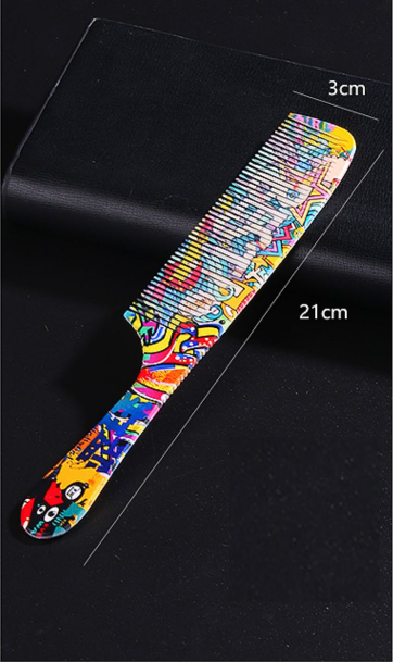 New Japanese style personalized painted comb (Dapingguo comb) (size: 21*3cm)