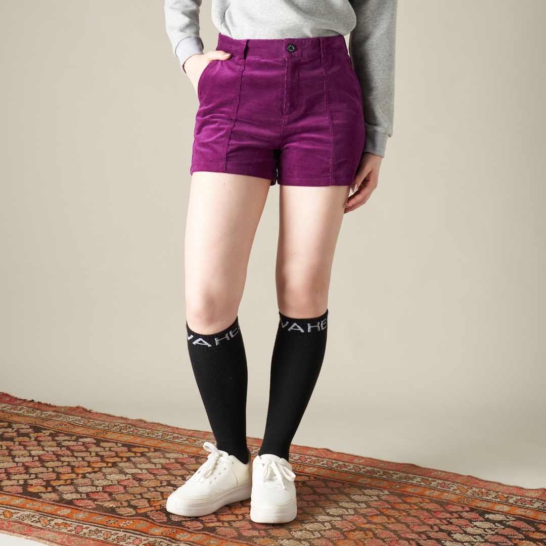 女士-燈芯絨彈性短褲