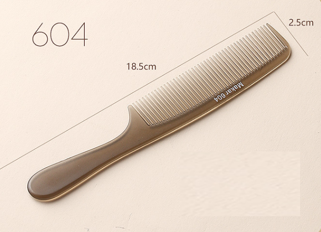 New Japanese style amber gray hair cutting comb (Little Apple Comb 604) (size: 18.5*2.5cm)