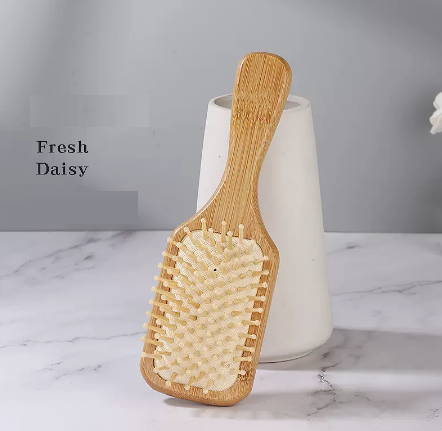 New bamboo air bag air cushion massage comb (yellow and generous) (size: 24.5*8.5cm)