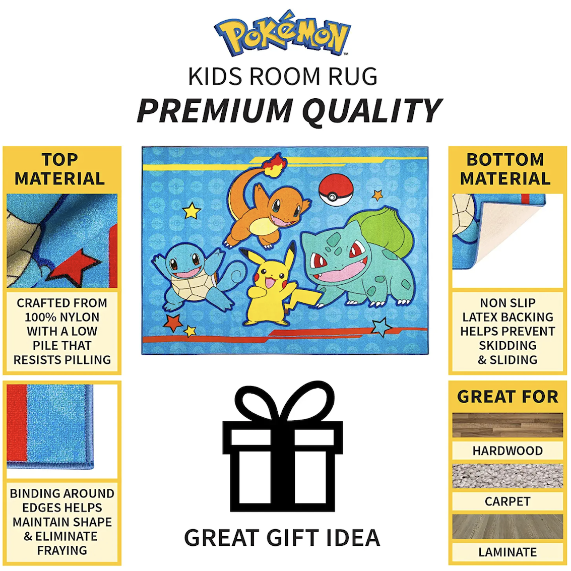 美國兒童房地毯 - Pokemon