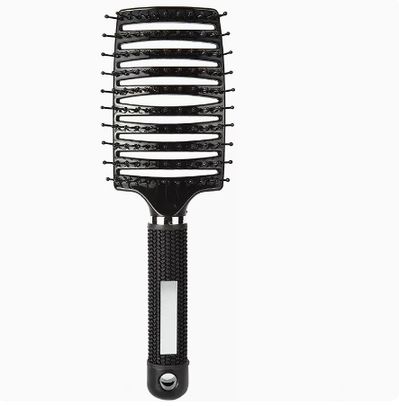 New crescent-shaped hair smoothing comb (black) (size: 24.8*7.2cm)