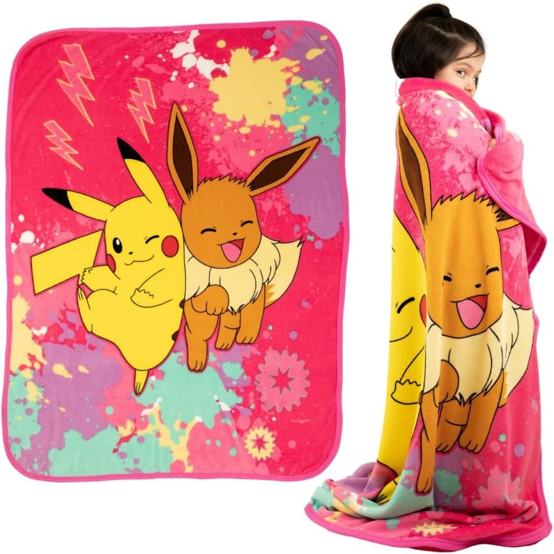 美國 Pokemon Girl 超柔軟毛絨毯