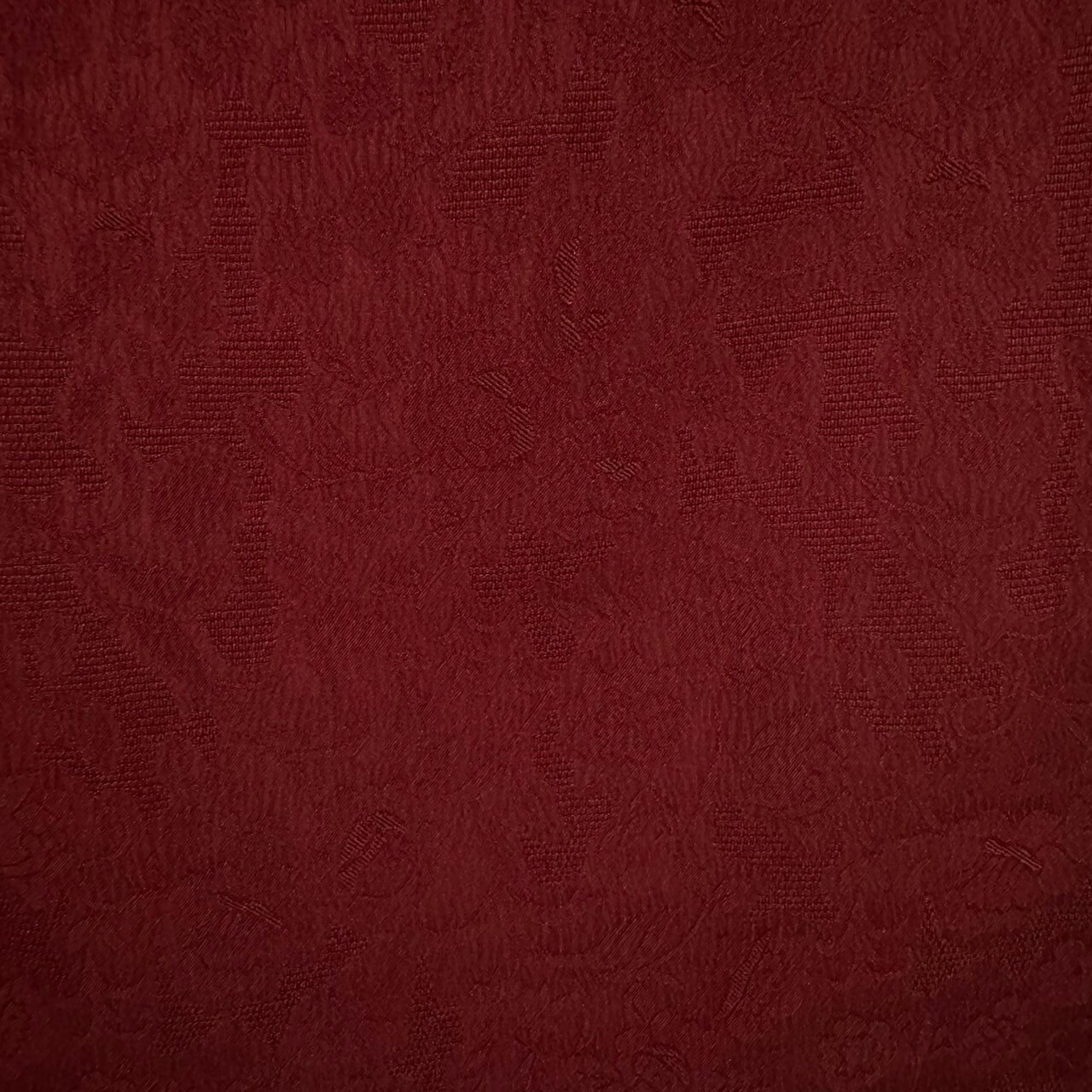 No.16緹花布酒紅色花朵寬幅160cm