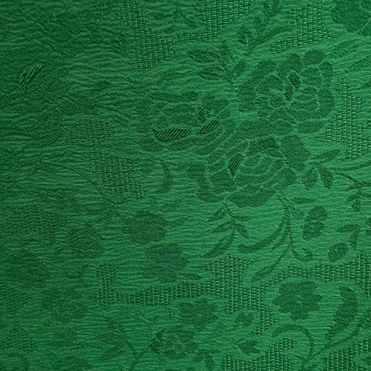 No.18緹花布綠色花朵寬幅160cm