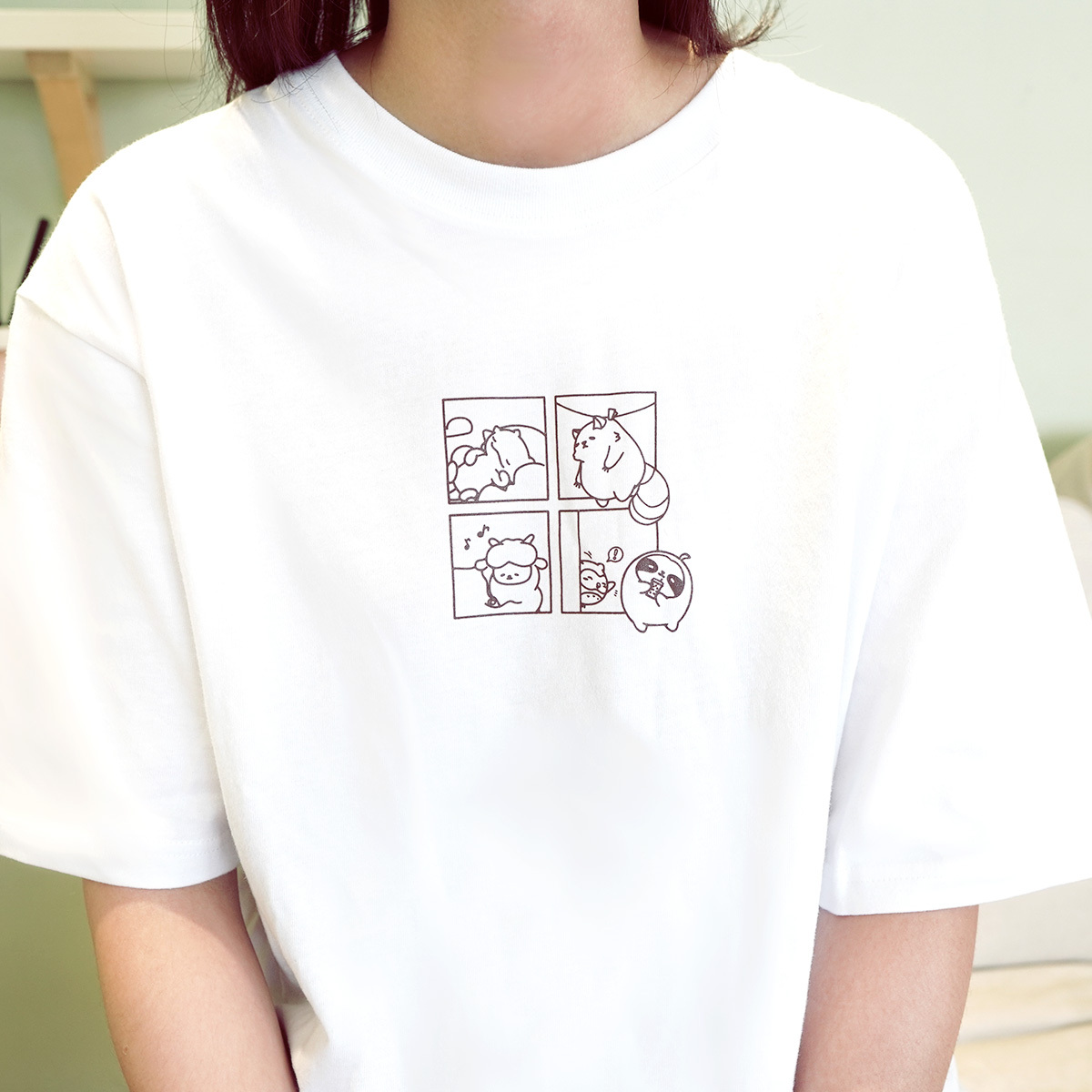 再睡5分鐘-T恤-療癒小夥伴