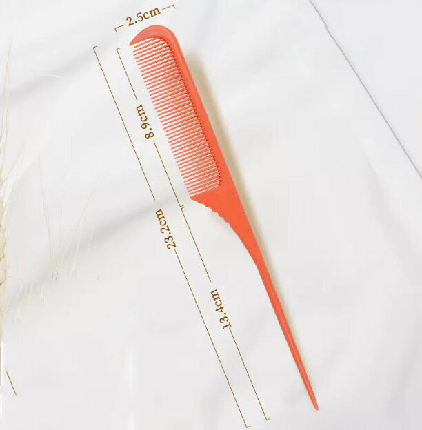 New professional hair comb (S-814 (orange) scaled tip comb)