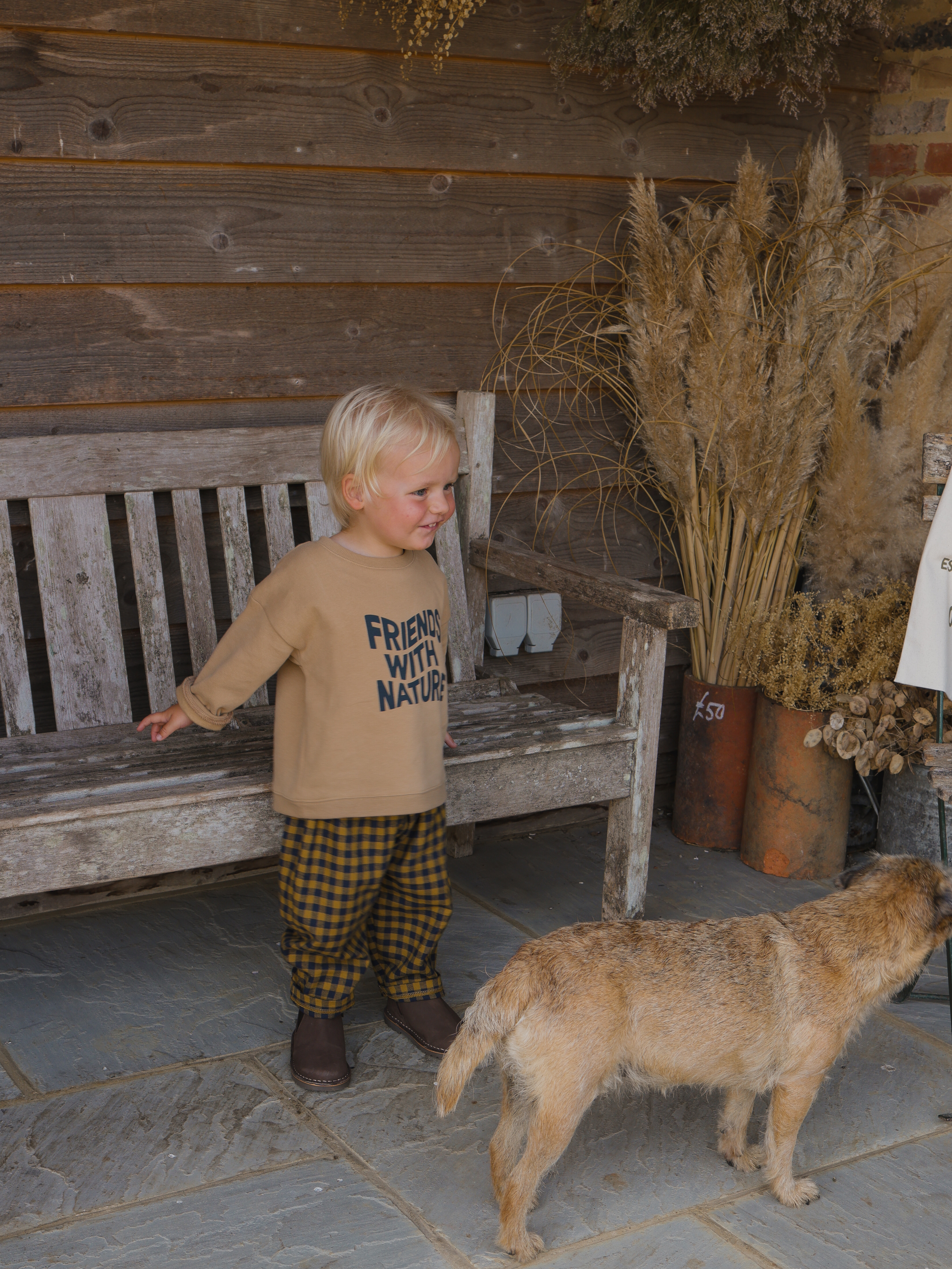 ORGANIC ZOO - 長褲Blueberry Gingham Carrot Pants