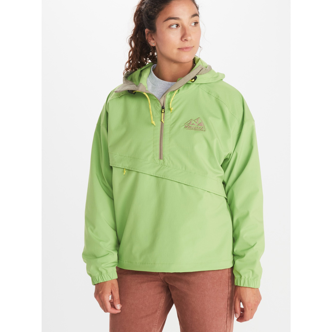 Marmot Women's '96 Active Anorak 女款半門襟防風連帽外套 M14194-21970 Kiwi/Vetiver [HappyOutdoor]