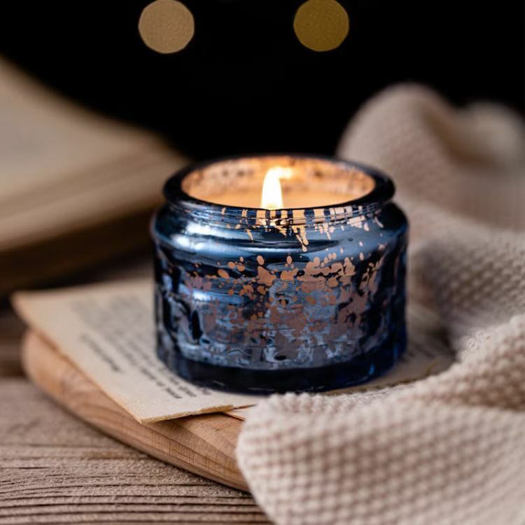 【保庇BOBEE】滿天星魔法 許願星空香氛蠟燭240g-藍色玻璃罐