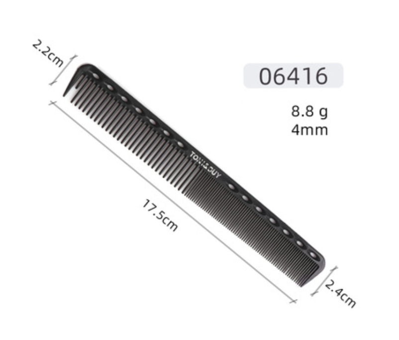 New anti-static hairdressing fine-toothed comb (01 model black)