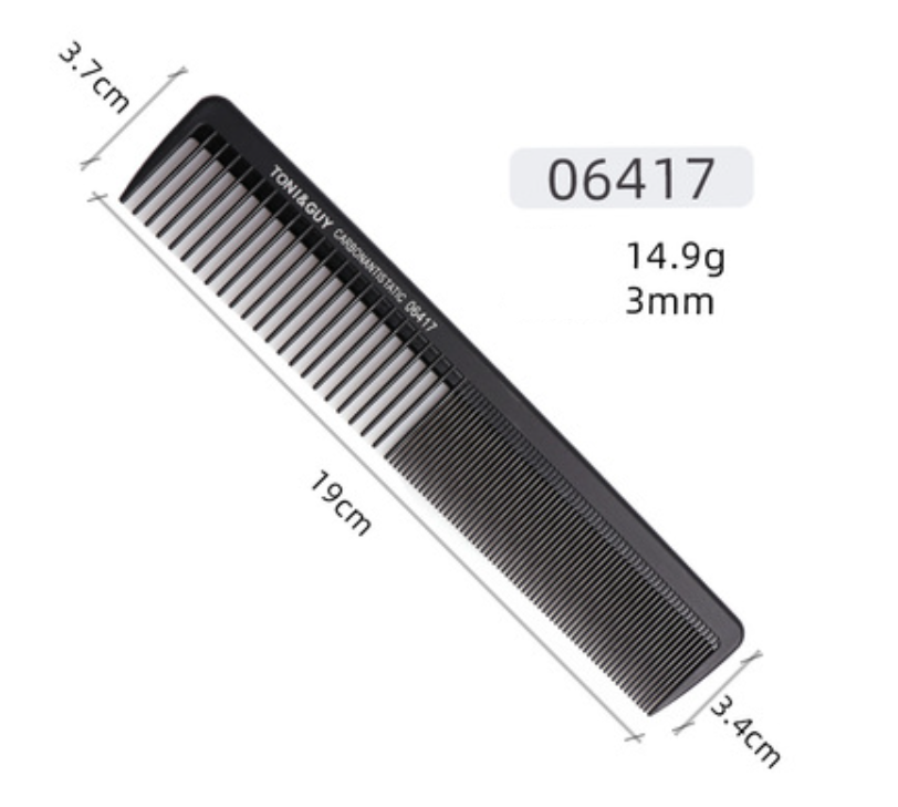 New anti-static hairdressing fine-toothed comb (02 model black)