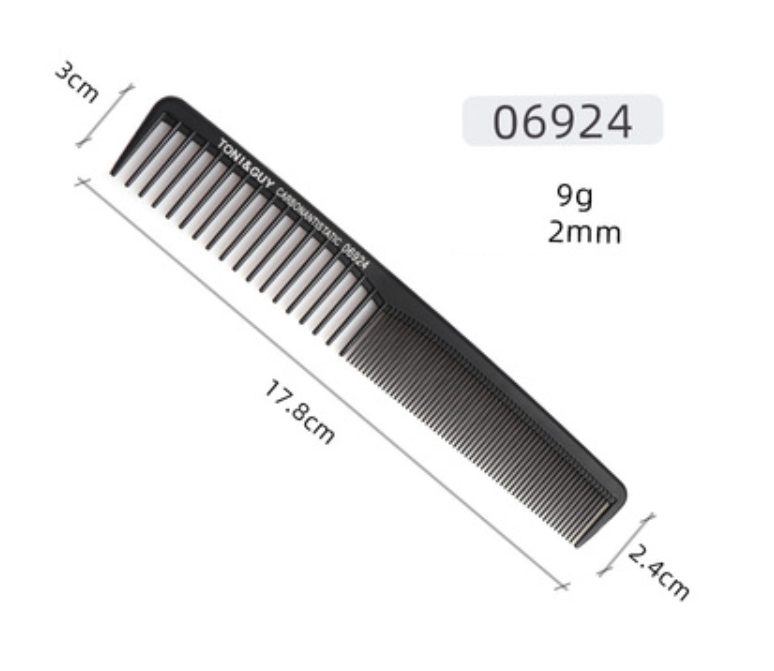 New anti-static hairdressing fine-toothed comb (08 black)