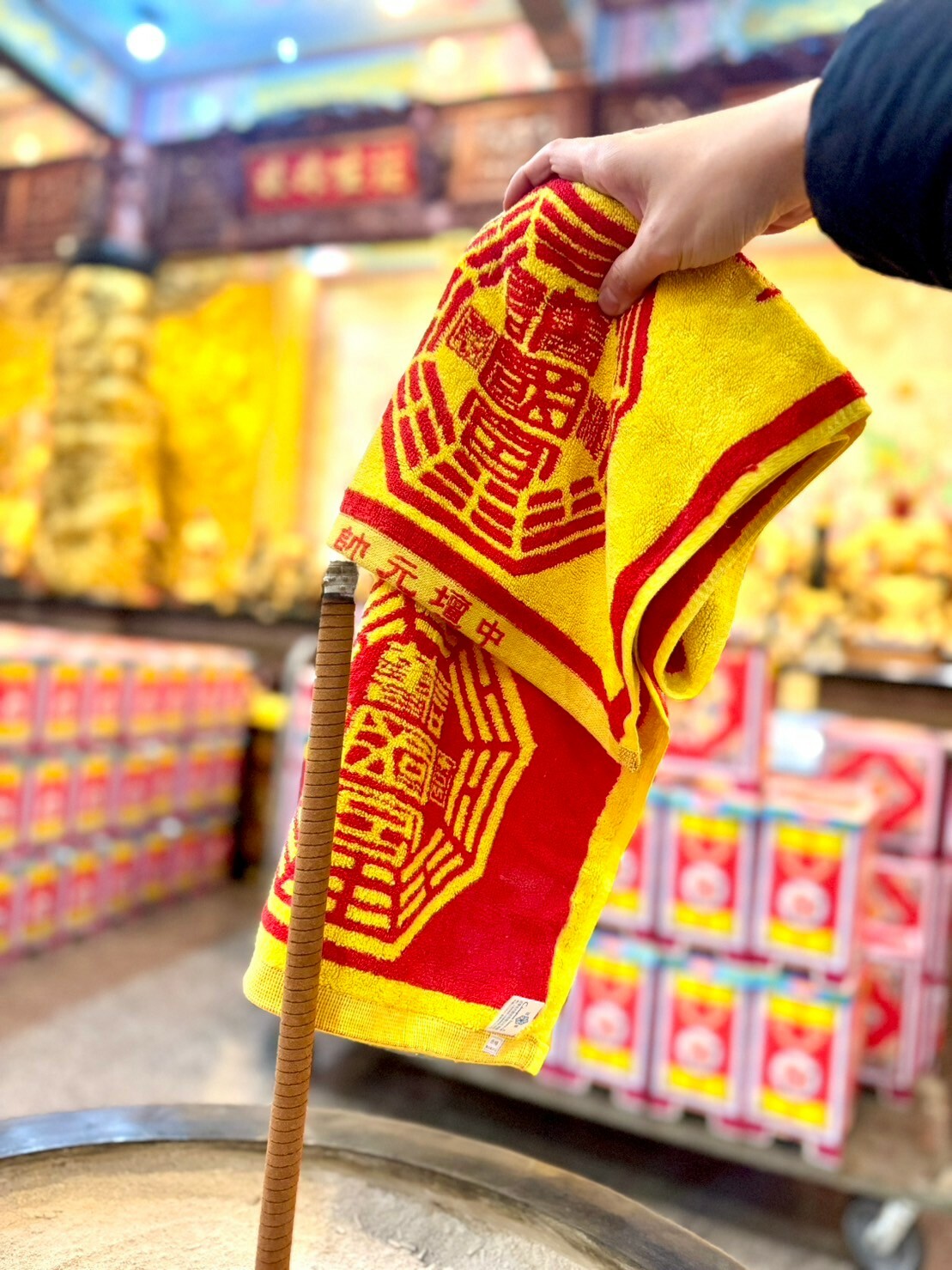 五路財神招財納福大毛巾