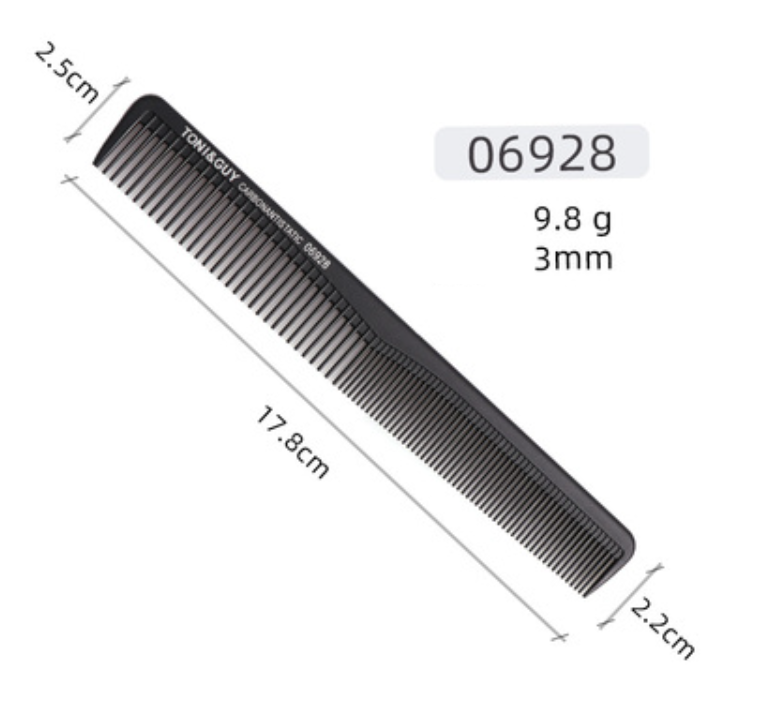 New anti-static hairdressing fine-toothed comb (10 styles in black)